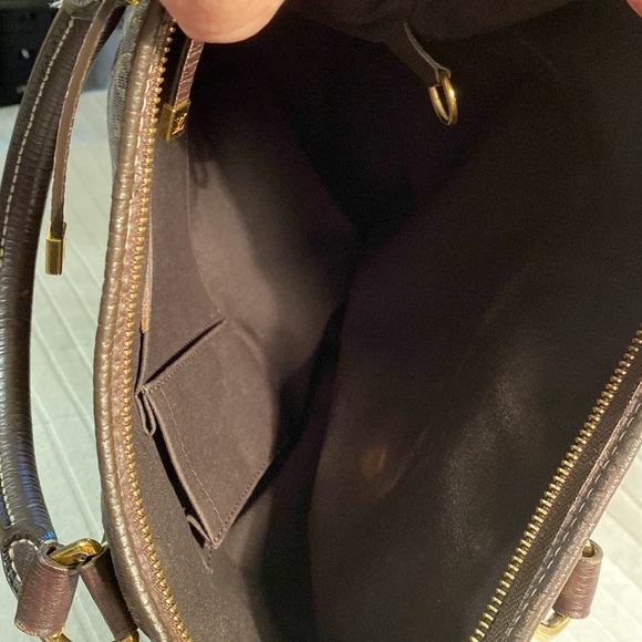 Louis Vuitton Besace Angele Mini Lin Ebene W/COA and Crossbody Strap 2 way - Picture 15 of 16